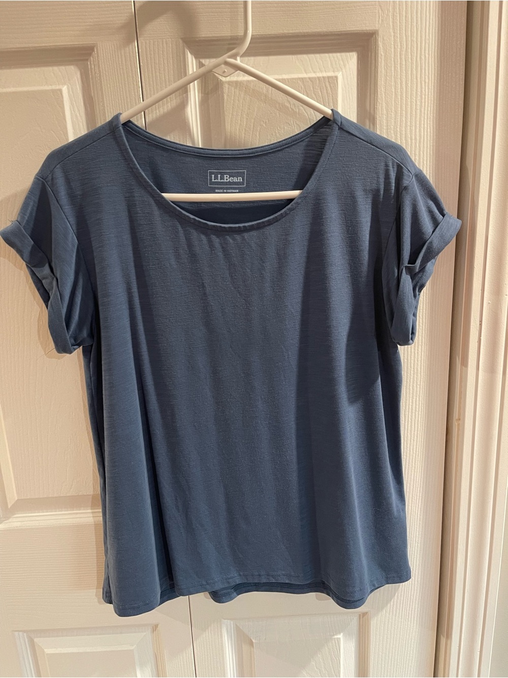Short Sleeved Tencel Shirt LL Bean XS Blue